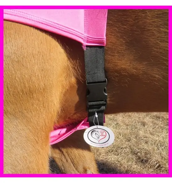 Lycra Skinny Horse Hood Glitter Bling Pink|Horse Rugs | LOVE MY HORSE - Australia
