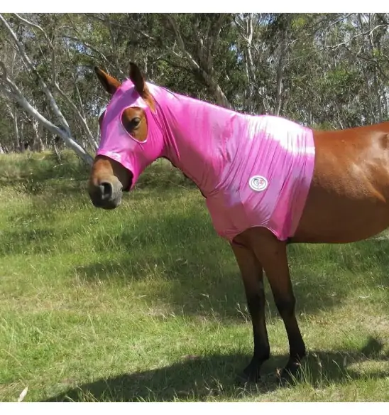 Lycra Skinny Horse Hood Glitter Bling Pink|Horse Rugs | LOVE MY HORSE - Australia
