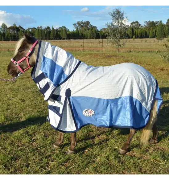 Miniature Cotton Soft Mesh Hybrid Horse Rug Blue|Horse Rugs | LOVE MY HORSE - Australia