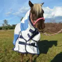 Mini Cotton Soft Mesh Hybrid Horse Rug Blue | LOVE MY HORSE