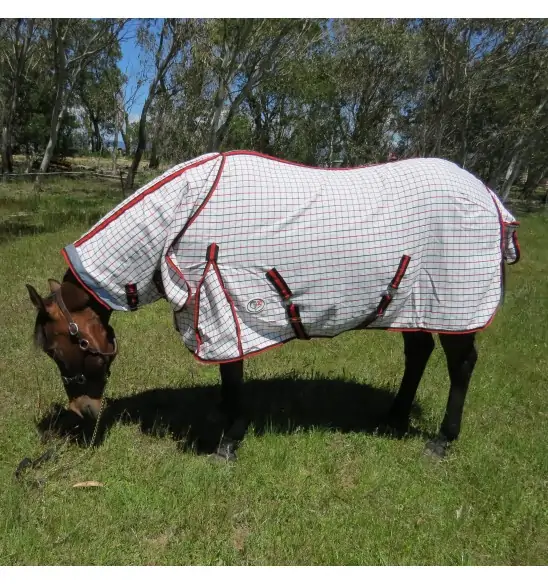 Poly Cotton Mini Combo Horse Rug Red / Black