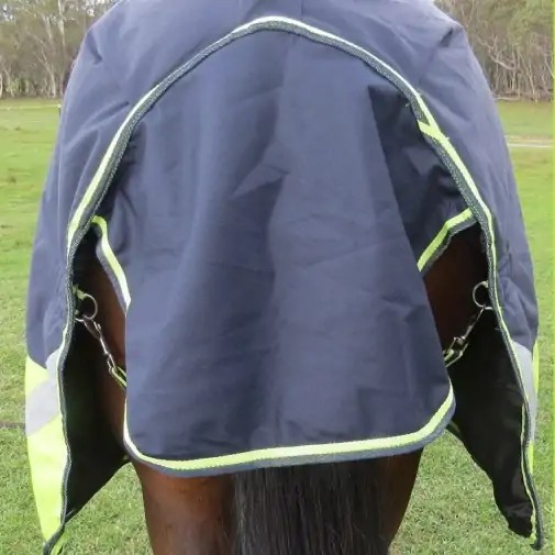 Tail flap of 600 Denier Winter Combo in Navy / Lime