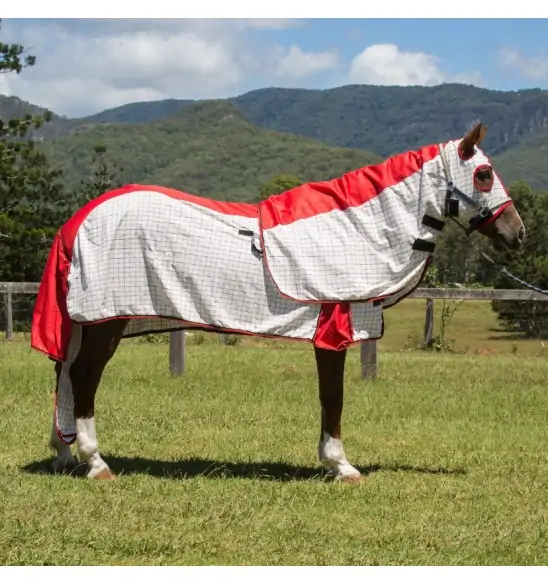 Rainsheet Cotton Show Set Horse Rugs Red|Horse Rugs | LOVE MY HORSE - Australia
