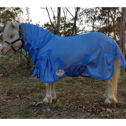 Miniature Soft Mesh Combo Horse Rugs Blue