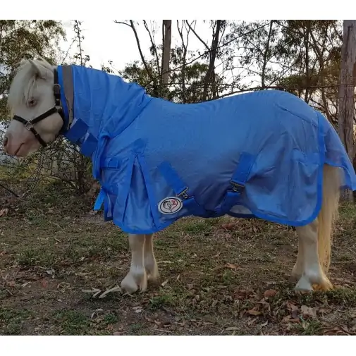 Miniature Soft Mesh Combo Horse Rugs Blue|Horse Rugs | LOVE MY HORSE - Australia