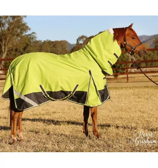 1200D Rainsheet Combo Horse Rugs Lime 5'0, 5'3 only|Horse Rugs | LOVE MY HORSE - Australia