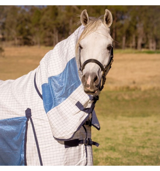 Cotton Mesh Hybrid Combo Horse Rugs Blue - 5'0|Horse Rugs | LOVE MY HORSE - Australia