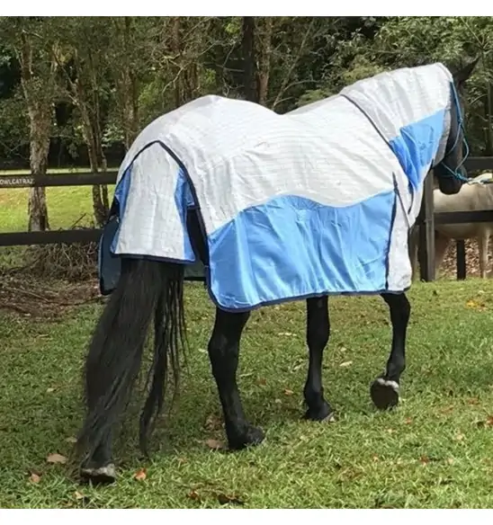 Cotton Mesh Hybrid Combo Horse Rugs Blue - 5'0|Horse Rugs | LOVE MY HORSE - Australia