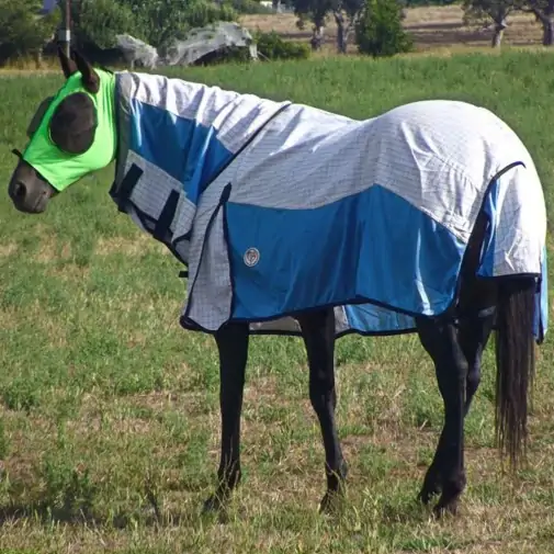 Cotton Mesh Hybrid Combo Horse Rugs Blue - 5'0|Horse Rugs | LOVE MY HORSE - Australia