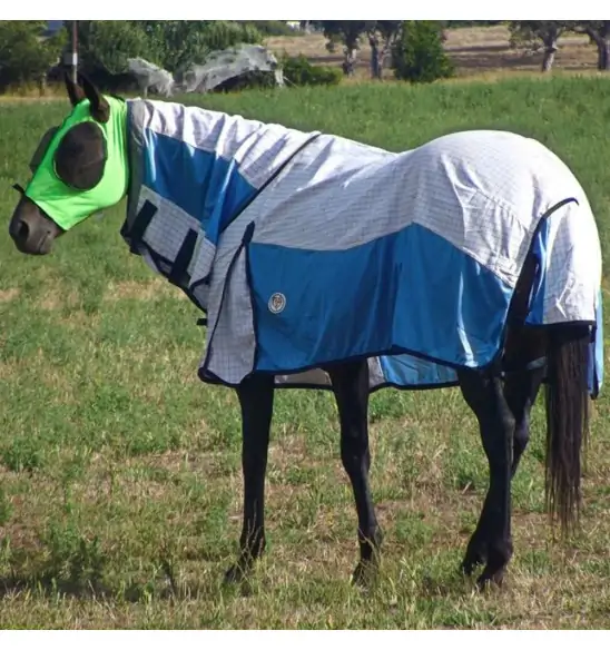 Cotton Mesh Hybrid Combo Horse Rugs Blue - 5'0|Horse Rugs | LOVE MY HORSE - Australia