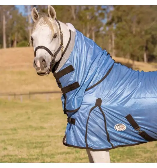 soft mesh combo horse rug with great neck shape and large gussett