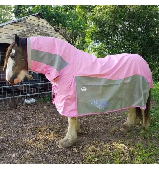 Clydesdale Rain Hybrid Combo Heavy Horse Rugs Pink|Horse Rugs | LOVE MY HORSE - Australia