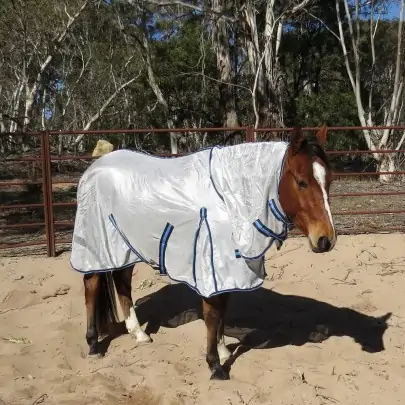 Fly Repellent IR3535 Mesh Horse Rug Blue 2