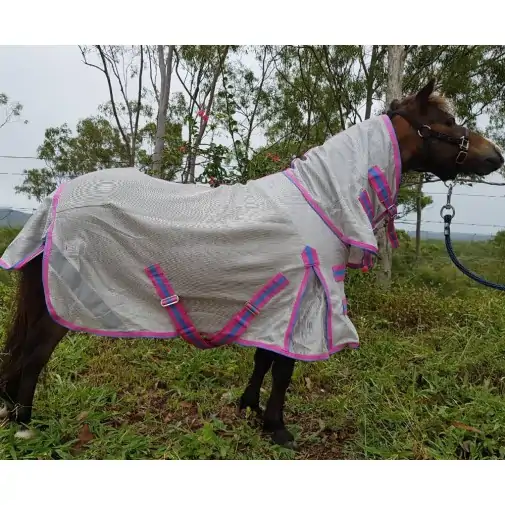 Mini IR3535 Fly Repellent Mesh Horse Rug Pink|Horse Rugs | LOVE MY HORSE - Australia