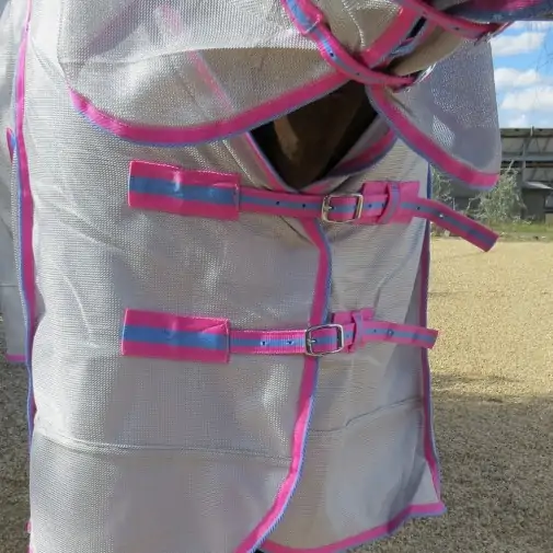 410gsm Dura Mesh fly rug for Clydesdales featuring built-in IR3535 insect repellency with generous chest fit