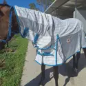 Cotton IR3535 Fly Repellent Horse Rug Blue | LOVE MY HORSE
