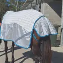 Cotton IR3535 Fly Repellent Horse Rug Blue | LOVE MY HORSE