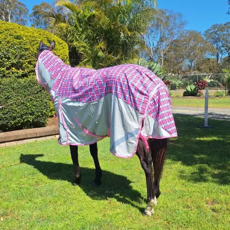 Waterproof IR3535 Fly Repellent Horse Rug Pink| LOVE MY HORSE