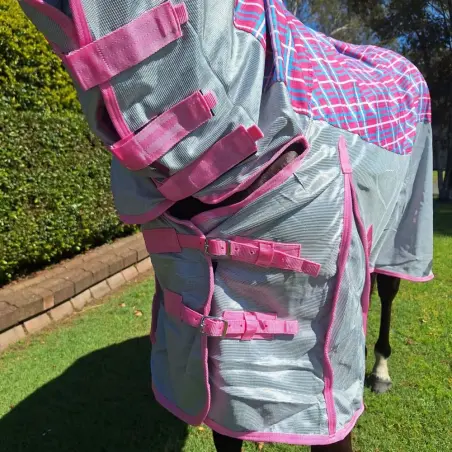 Waterproof IR3535 Fly Repellent Horse Rug Pink| LOVE MY HORSE