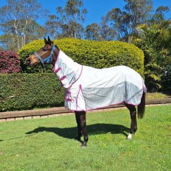 Mini Cotton IR3535 Fly Repellent Hybrid Horse Rug | Pink